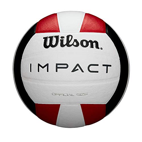 WILSON Impact Indoor Volleyball - Red/White/Black