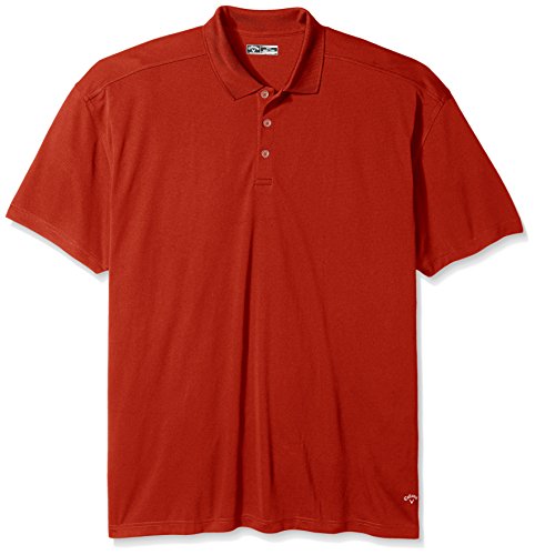 Callaway Men's Standard Short Sleeve Core Performance Golf Polo Shirt with Sun Protection (Size Small-4X Big & Tall), Chili Pepper, Medium