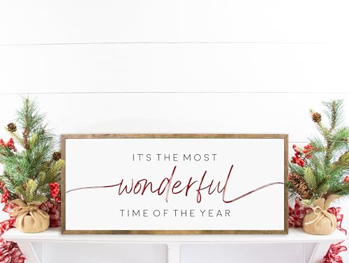 10x20 inches, It's the most wonderful time of the year | Christmas decor | Christmas room decor | Christmas wall decor | Farmhouse Christmas decor