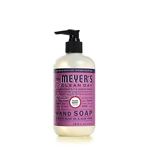 MRS. MEYER'S CLEAN DAY Hand Soap, Plumberry, Made with Essential Oils, 12.5 oz