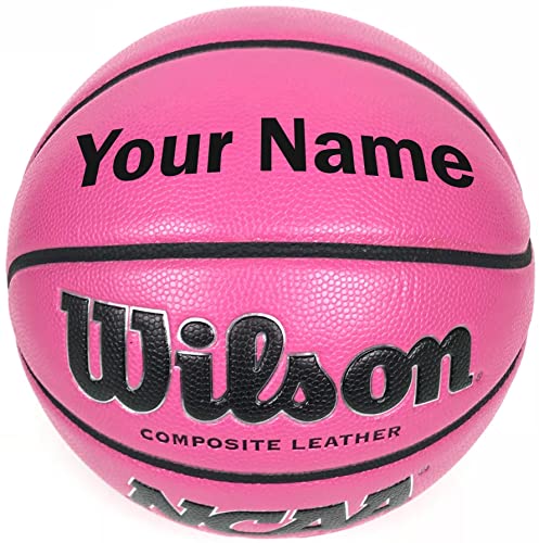 WILSON Customized Personalized NCAA Pink Basketball Size 6 28.5" - Custom Gift