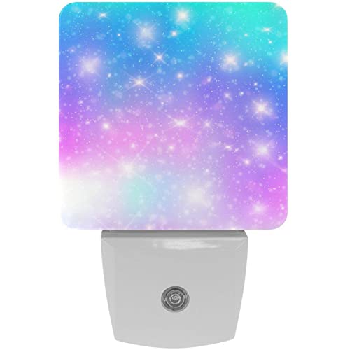 2 Pack Plug-in Nightlight LED Night Light Unicorn in Pastel Sky with Rainbow, Dusk-to-Dawn Sensor for Kid's Room Bathroom, Nursery, Kitchen, Hallway