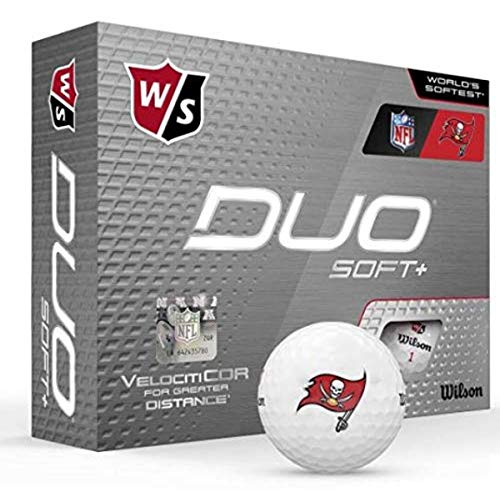 WILSON Duo Soft+ NFL Golf Balls (1 Dozen)-Tampa Bay,White