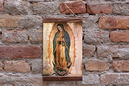 Virgen de Guadalupe Our Lady of Guadalupe Wood Framed Canvas Print, Perfect Gift