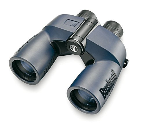 Bushnell Marine 7 x 50mm Porro Prism Waterproof/Fogproof Binoculars with Digital Compass and Tilt, Blue