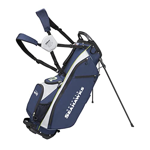 WILSON NFL Golf Bag - Cart, Seattle Blue, 2020 Model