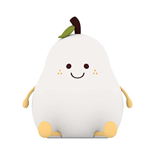 Regardless of pear Night Light Seven-Color USB Charging Silicone Duck pear Night Light Children's Bedside Timing with Sleeping Light 1PC