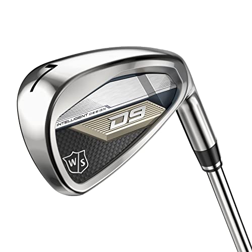 Wilson Staff D9 Iron Golf Set - Men's Right Hand Standard Length, Steel Shaft Regular Flex, 5-PW, Gap Wedge