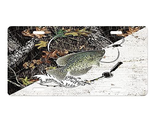 Vanity Decorative Aluminum Front License Plate (Crappie Fishing)