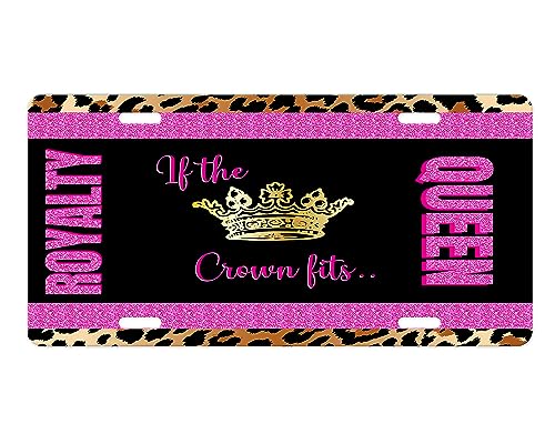 Vanity Decorative Front License Plate - Cute Car License Plate Made in the USA - Aluminum Metal Plate - Premium Quality Car Plate - Front Plate for Car (If the Crown Fits)