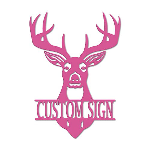 Deer Head Custom Metal Sign