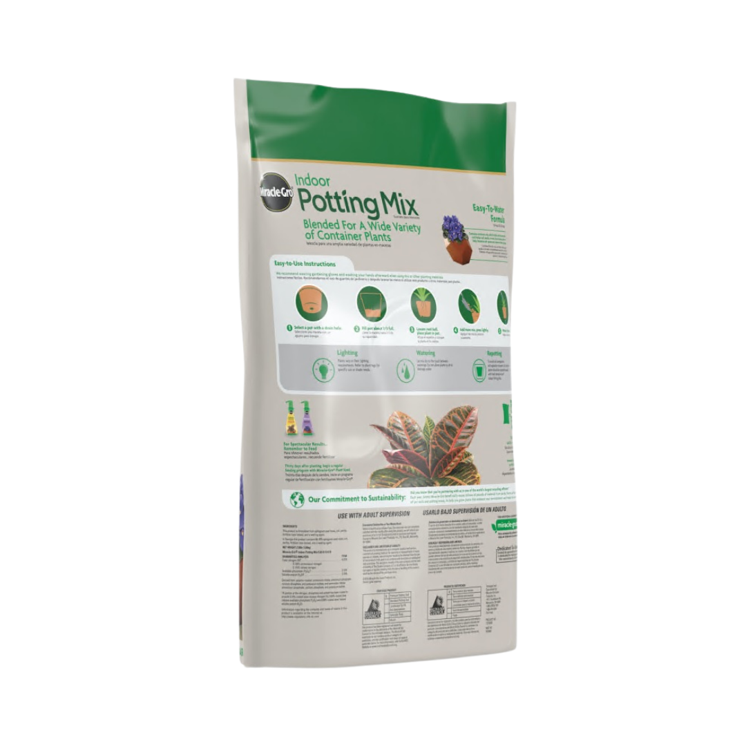 Miracle-Gro Indoor Potting Mix, 6 qt. - Blended For A Wide Variety Of Container Plants