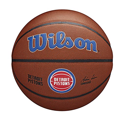 WILSON NBA Team Alliance Basketball - Size 7 - 29.5", Detroit Pistons