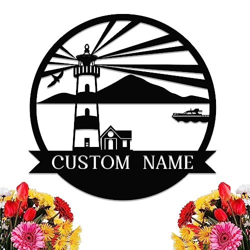 Personalized Lighthouse Metal Wall Art Lighthouse Metal Wall Decor Custom Lighthouse Metal Wall Sign Housewarming Gifts Indoor Signs Custom Signs…