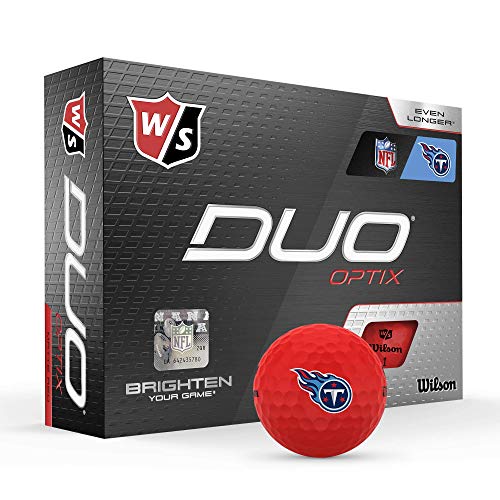 WILSON Duo Soft NFL Golf Balls (1 Dozen)-Tennessee,Red