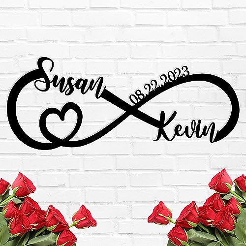 Wedding Gifts for Couples 2023, Custom Infinity Metal Sign, Infinity Heart Sign Metal Wall Decor, Personalized Infinity Metal Name Sign, Personalized Engagement Anniversary Wedding Gifts