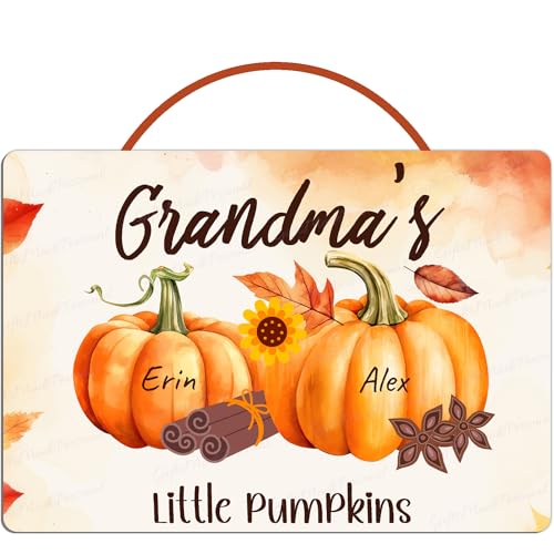 Grandparent Pumpkin Patch Sign by Gifts Made Personal | Personalized Pumpkin | Grandparent Gift | Pumpkin Wall Décor | Fall Sign | Fall Wall Decorations | Thanksgiving Gift | Fall Home Décor