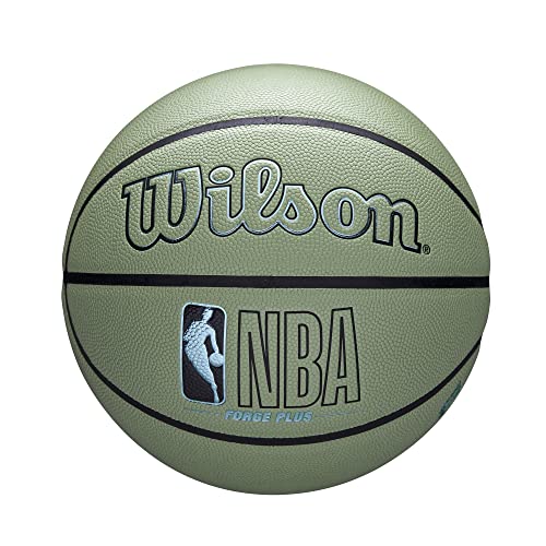 WILSON NBA Forge Plus Eco Indoor/Outdoor Basketball - Size 7-29.5", Green