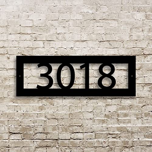 Custom Address Marker - Horizontal House Number - Metal Address Sign