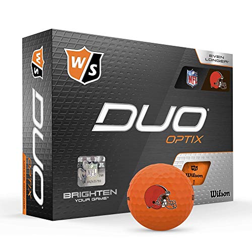 WILSON Duo Soft NFL Golf Balls (1 Dozen)-Cleveland,Orange