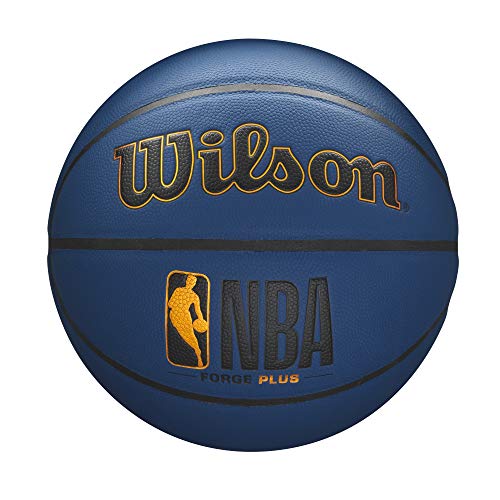 WILSON NBA Forge Series Indoor/Outdoor Basketball - Forge Plus, Deep Navy, Size 5-27.5"