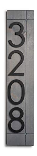 Laurel Vertical Address Plaque for your House, Modern Vertical House Numbers Sign for Outside Home, House Address Numbers, Waterproof, Customize Your Address With 1 to 5 Numbers