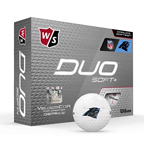 WILSON Duo Soft+ NFL Golf Balls (1 Dozen)-Carolina,White