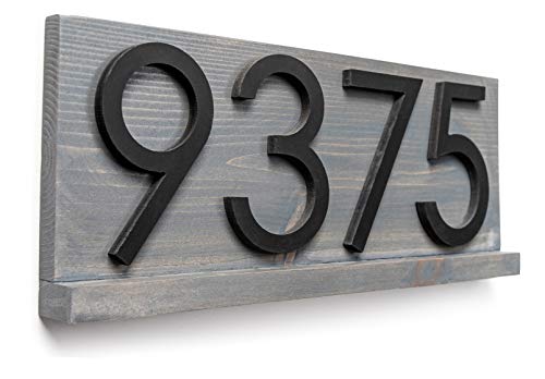 Delmar Modern Address Plaque for Outside, Address Sign, Address Numbers for your Yard, Waterproof, Customize for Addresses with 1 to 5 Numbers