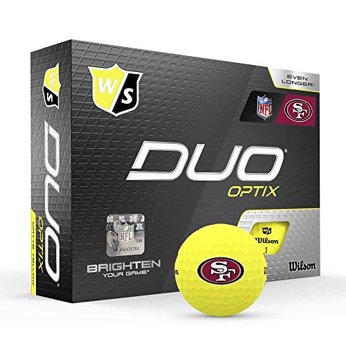 WILSON Duo Soft NFL Golf Balls (1 Dozen)-San Francisco,Yellow