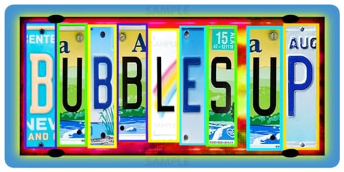 WORLD'S GREATEST SIGNS! 8"X12" INDOOR/OUTDOOR METAL SIGN! MADE! TIKI BAR DECOR POOL HOT TUB ISLAND TIME JIMMY BUFFETT HAPPY HOUR 5 O'CLOCK SOMEWHERE MAN CAVE! (LICENSE PLATE BUBBLES UP)