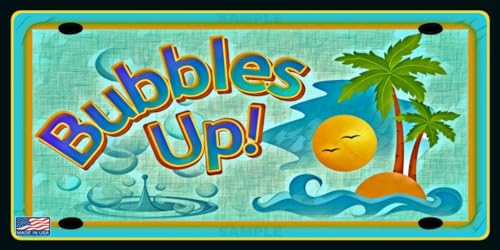 WORLD'S GREATEST SIGNS! 8"X12" INDOOR/OUTDOOR METAL SIGN! MADE! TIKI BAR DECOR POOL HOT TUB ISLAND TIME JIMMY BUFFETT HAPPY HOUR 5 O'CLOCK SOMEWHERE MAN CAVE! (LP Bubbles Up!)