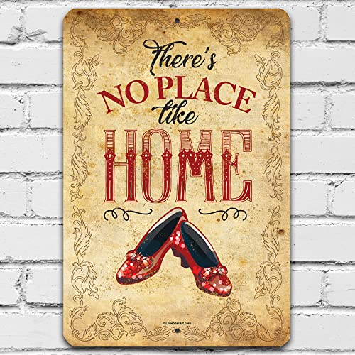 Wizard of Oz Decorations - There's No Place Like Home - Metal Sign - Use Indoor/Outdoor - Metal Wizard of Oz Poster - Great Wizard of Oz Gifts, Dorothy Decoration, Wizard of Oz Decor