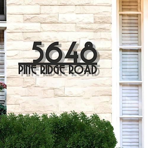 Personalized Metal House Numbers for Outside Modern | Address Number Sign and Street Name Sign | Custom House Number Sign | Handmade Metal Address Sign | Custom Address Plaque