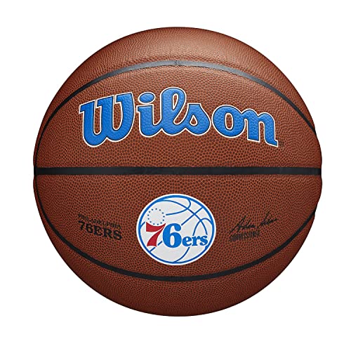 WILSON NBA Team Alliance Basketball - Size 7 - 29.5", Philadelphia 76ers