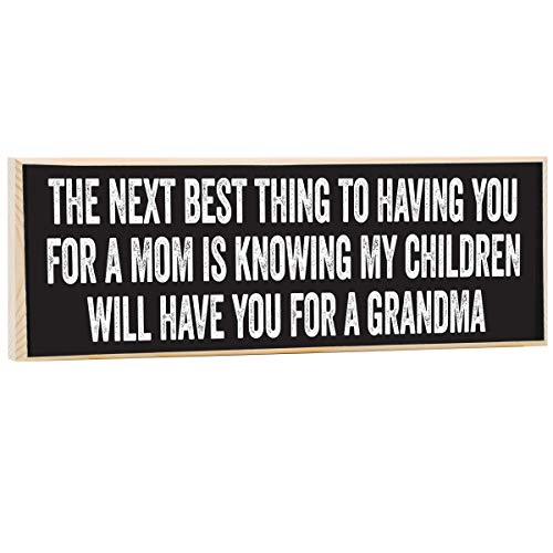 The Next Best Thing Mom, Grandma - Grandparents Gifts - Rustic Wooden Sign - Little Signs with Sayings - Home Decor & Gift for Grandma, Grammy Gift for Grandparents Day, Gifts for Grandparents