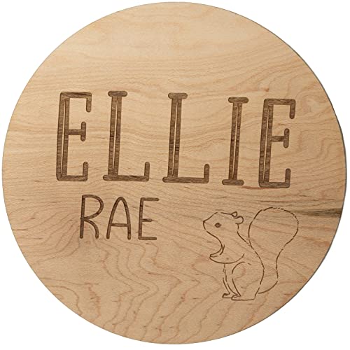 Baby Announcement Sign, Hospital Sign, Gender Reveal Baby Photo Props, Wooden Name Sign, Baby Shower Gift, Birth Stat, Laser Birth Engraved Round (Design 6)