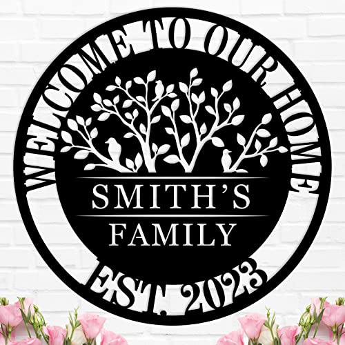 Personalized Tree of Life Sign, Personalized Family Name Sign, Welcome to Our Home Sign, Personalized Metal Sign, Custom Metal Signs, Monogram Wall Decor, Personalized Signs, Housewarming Gifts