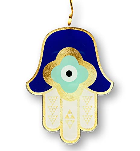 Hamsa Wall Hanging, Jewish Gift for Baby Naming, Birthday, Wedding, Hanukkah (Evil Eye)