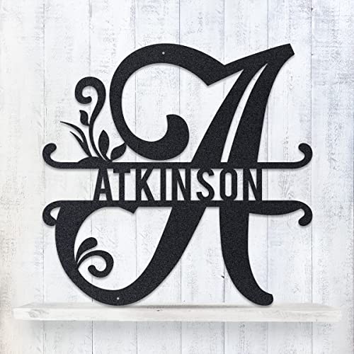 RealSteel I Wedding Personalized Gift Sign I Last Name Monogram I Name Signs Personalized