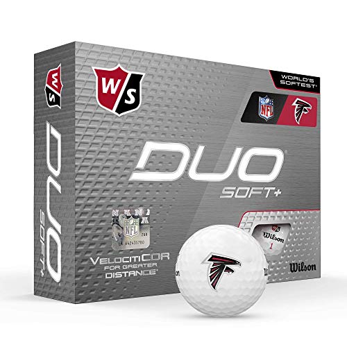 WILSON Duo Soft+ NFL Golf Balls (1 Dozen)-Atlanta,White