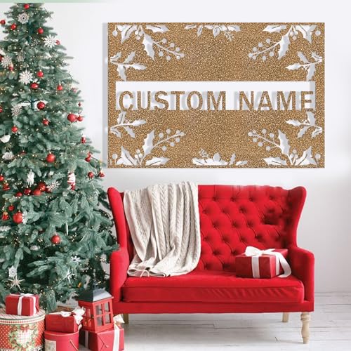 Custom Metal Signs Leaves Metal Name Sign Metal Wall Art Wall Decor Metal Wall Art Last Name Sign Family Name Sign Personalized Wedding Gift Fire Pit Sign Outdoor Decor Cabin Sign