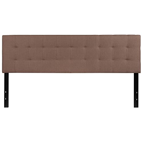 Flash Furniture Bedford Tufted Upholstered King Size Headboard in Camel Fabric