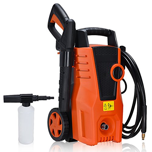 Costway 1400PSI Electric High Pressure Washer 2000W 1.6GPM Sprayer Cleaner Machine w/Hose Reel, Soap Dispenser