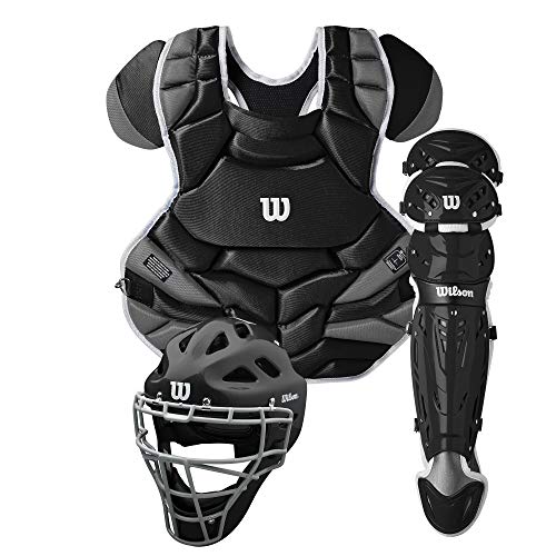 WILSON C1K NOCSAE Catcher's Gear Kit, Adult - Black