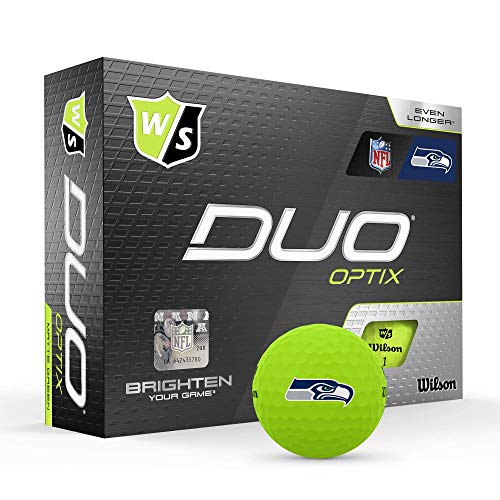 WILSON Duo Soft NFL Golf Balls (1 Dozen)-Seattle,Green, Standard