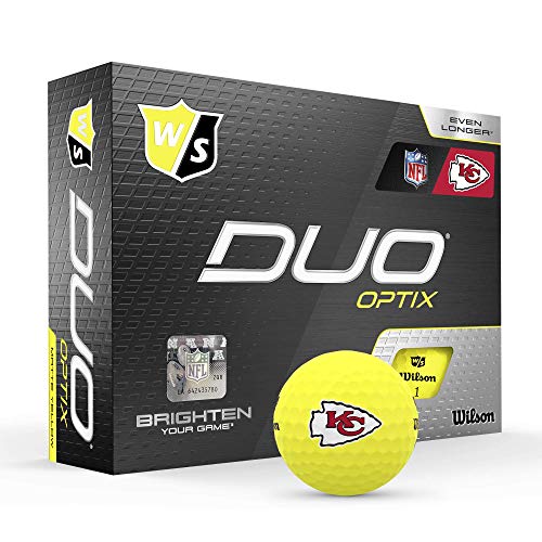 WILSON Duo Soft NFL Golf Balls (1 Dozen)-Kansas City,Yellow