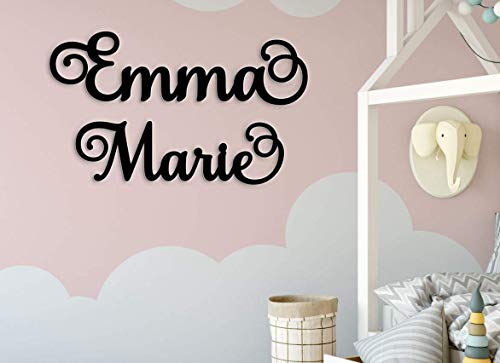 Custom Name Sign - First and Middle Name Sign - Personalized Nursery Decor - Children's Bedroom Sign