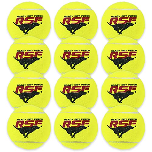 Franklin Pet Supply RSF Squeak Tennis Balls - Dog Toy Squeaks When Squeezed - 12 Pack - for Small, Medium, Large Dogs - Squeaker Noise