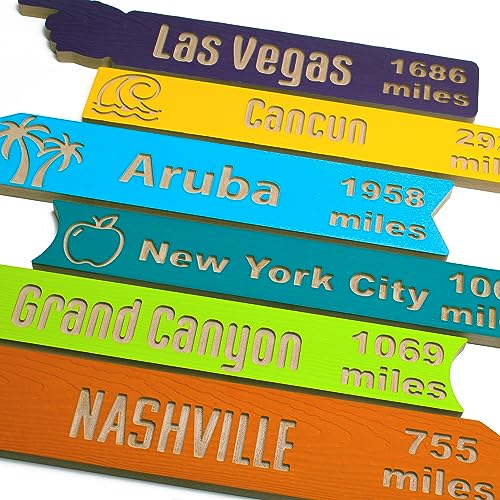 Directional, Mileage, Destination Outdoor Signs - Personalized Arrow Signs for Outdoors - Custom Carved Arrows