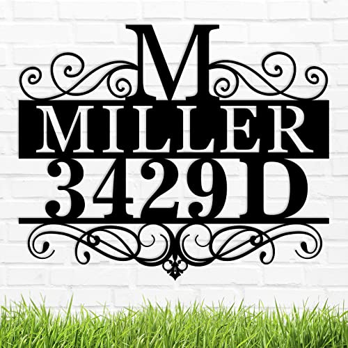 Personalized House Number Address Sign Custom Metal Address Plaque Personalized Metal Sign Personalized Metal Outdoor Address Name Sign Outdoor Sign Housewarming Gift Wall Mounted Sign